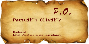 Pattyán Olivér névjegykártya