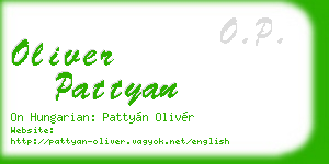 oliver pattyan business card