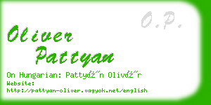 oliver pattyan business card